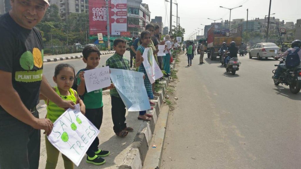 Bellandur residents protest tree felling 10