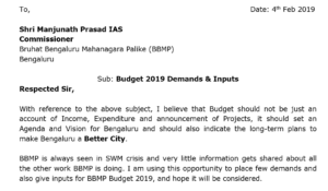 BBMP budget 2019