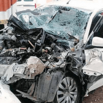 Cab runs into ambulance parked on Outer Ring Road 6