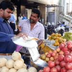 BBMP fines plastic sellers and removes footpath encroachments 4