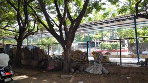 Sai Baba temple in Sector 3 encroaches another section of median park; BBMP looks the other way! 1