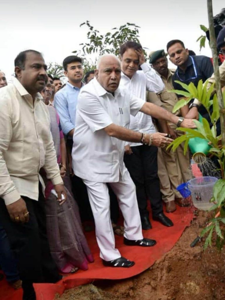 tree planting by BS Yediyurappa