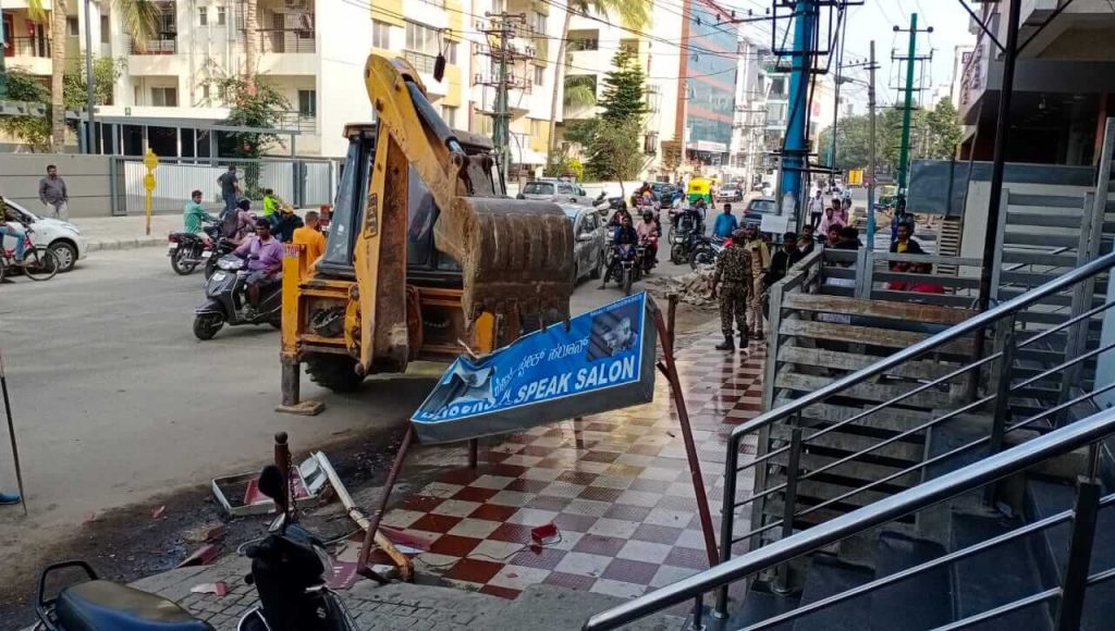 footpath encroachment removal