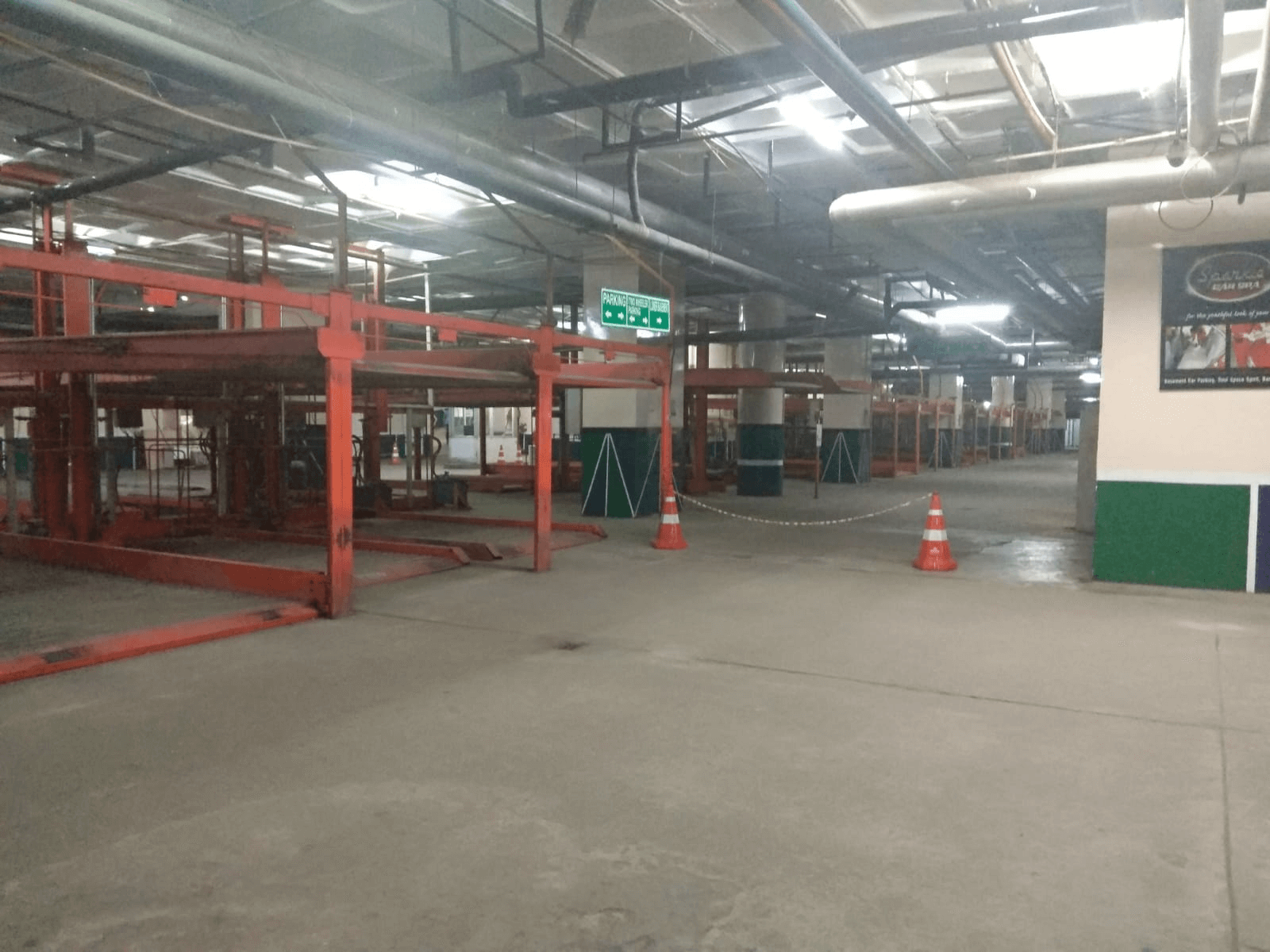 central mall parking lot