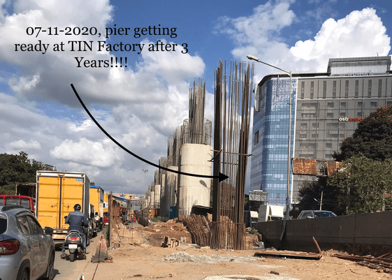 Traffic congestion to continue for atleast 2 years in KR Puram 1