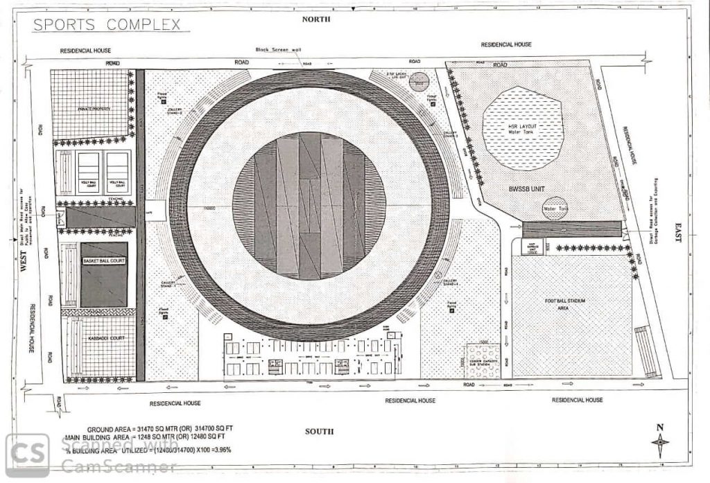 HSR Layout residents oppose multi-storied building, seating area & restaurant in upcoming sports stadium 1